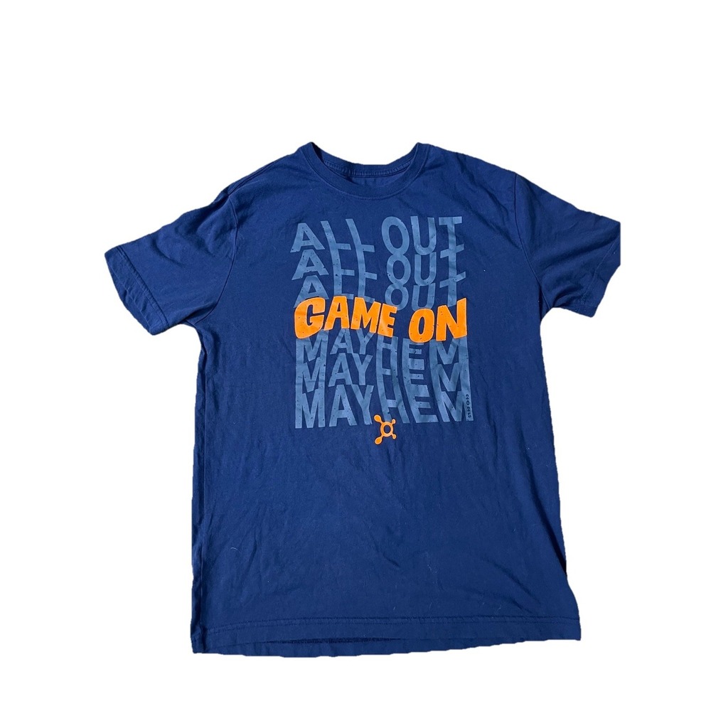 Unisex T Shirt Size Medium‎ Blue All Out Mayhem 2025 ORANGE THEORY
